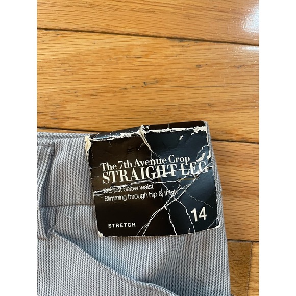 NY &‎ Co 7th Avenue  crop straight leg pinstriped pants size 14 women's NWT - Picture 2 of 6